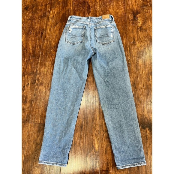 American Eagle By Payless Pants - American Eagle Womens Size 0 Mid Rise Skinny Jeans Light Wash Distressed Stretch